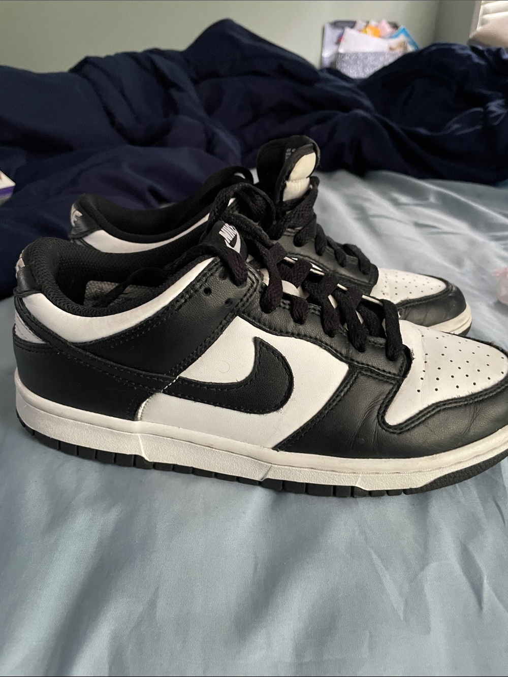 Nike Black and White Low-Top Skate Sneakers